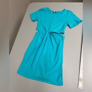 Rolla Coaster Women’s Size Small  Teal Side Cut Out Bodycon Dress Sexy Nwot 322